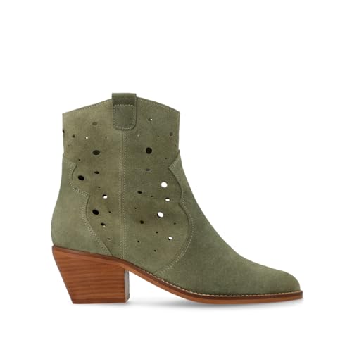 Lodi Porturi bottines vertes femme cuir