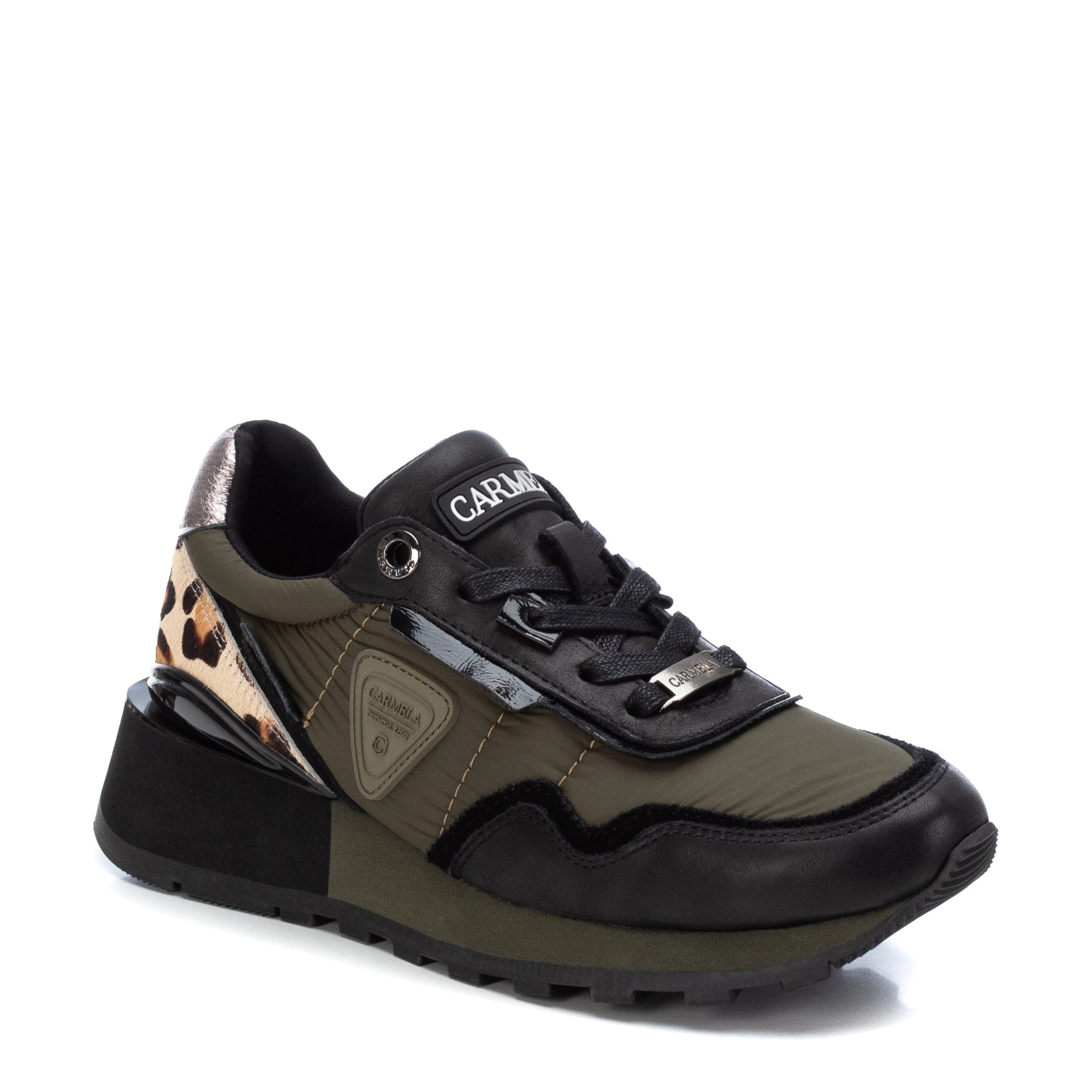 Carmela 16013703 baskets femme vert textile animal