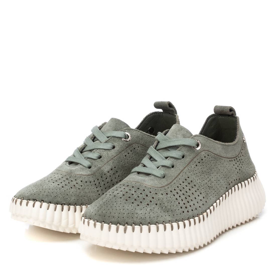 Carmela 16232504 mocassin cuir kaki ajouré 35-41