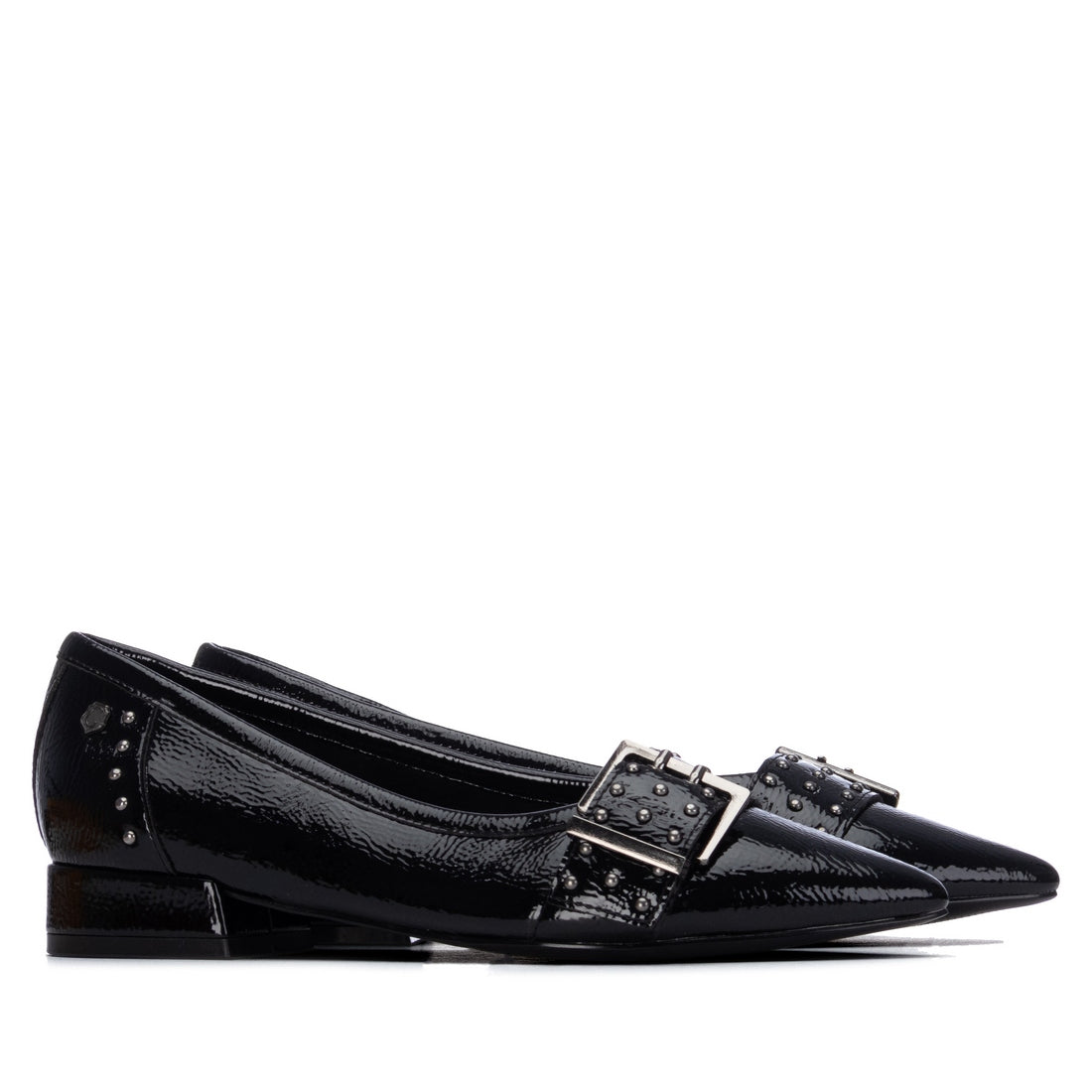 Carmela 16439701 ballerines noires vernies talon bas