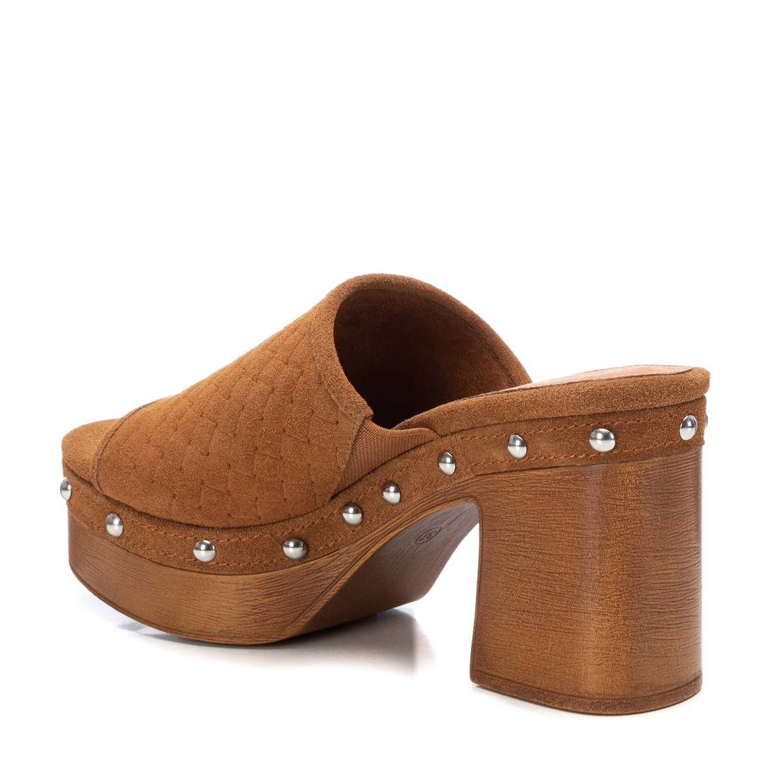 Carmela 16060503 sabot cuir marron talon bois