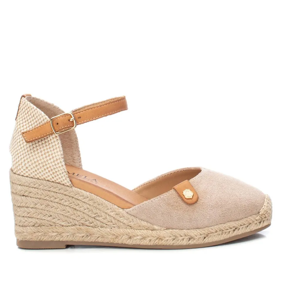 Carmela 16161804 espadrille compensée cuir blanc
