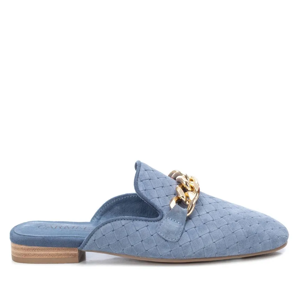 Carmela 16072105 mocassin bleu serraje chaîne