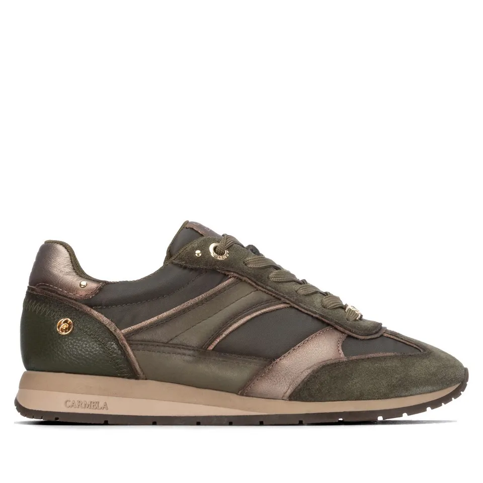 Carmela 16423301 basket verte cuir lacets semelle jog