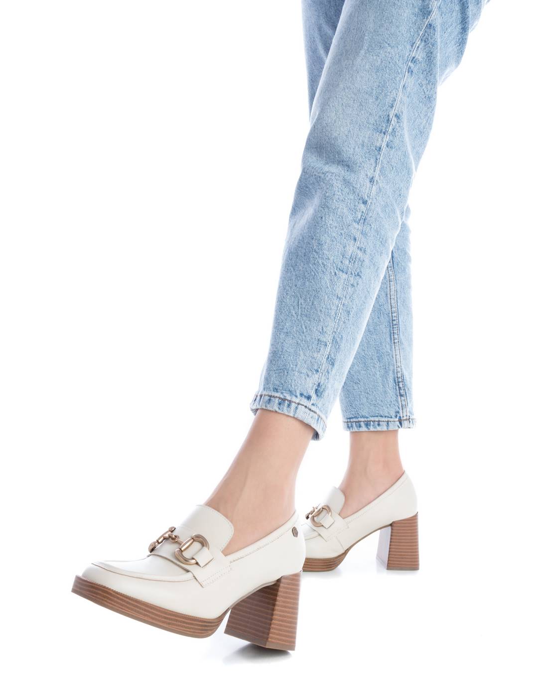 Carmela 16123503 mocassin femme blanc talon 8 cm