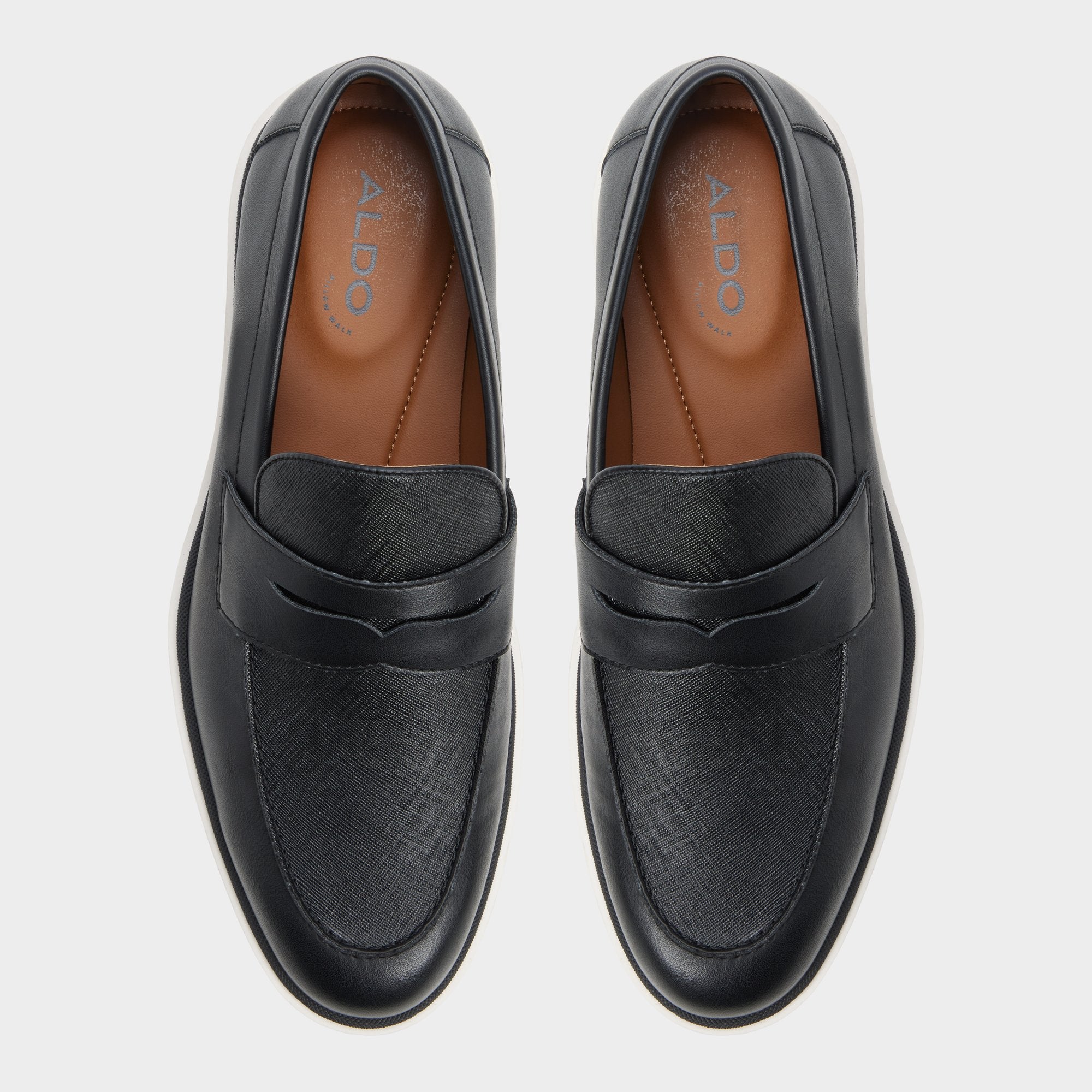 ALDO Stanson mocassin noir cuir pointure large