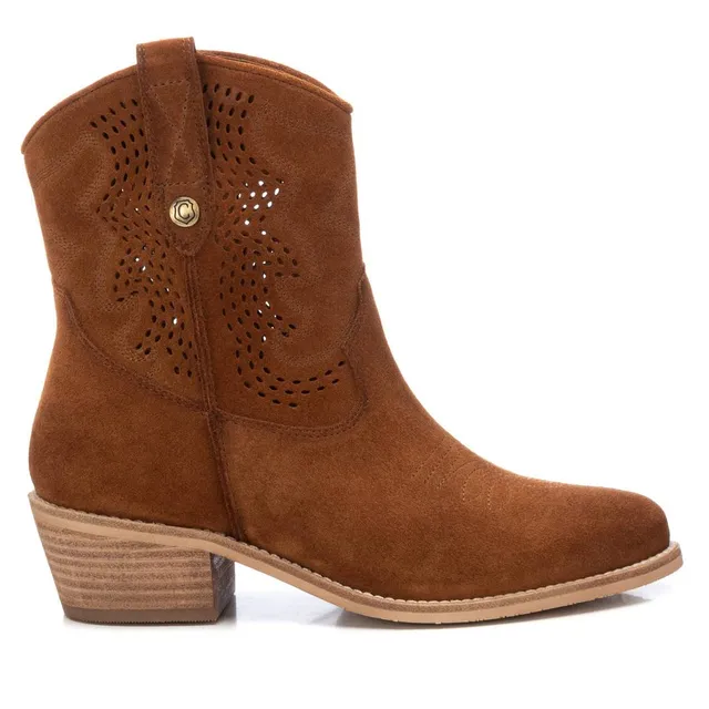 Carmela 16137001 bottine santiag cuir marron 5 cm