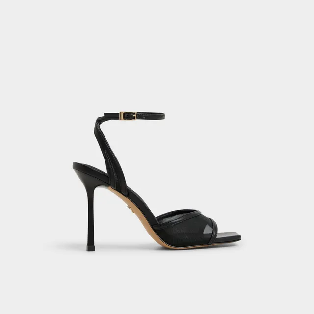 ALDO Sharra sandales à talon noir mesh