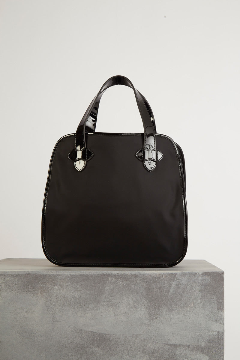 Tila March Zelig cabas nylon cuir noir 31 cm