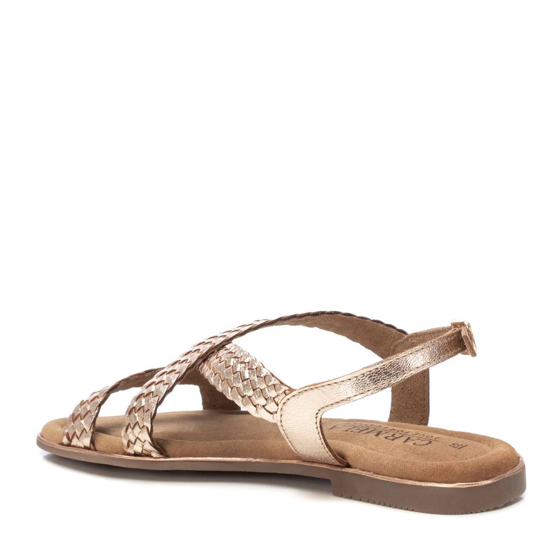 Carmela 16238701 sandale cuir doré talon plat