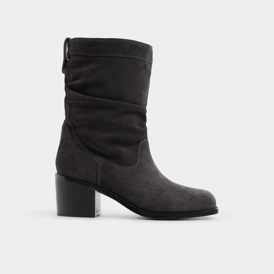 ALDO Haverly bottines suède gris talon bloc