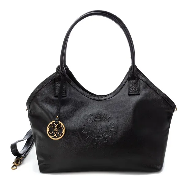 Carmela 18606901 sac noir cuir grand 43 cm