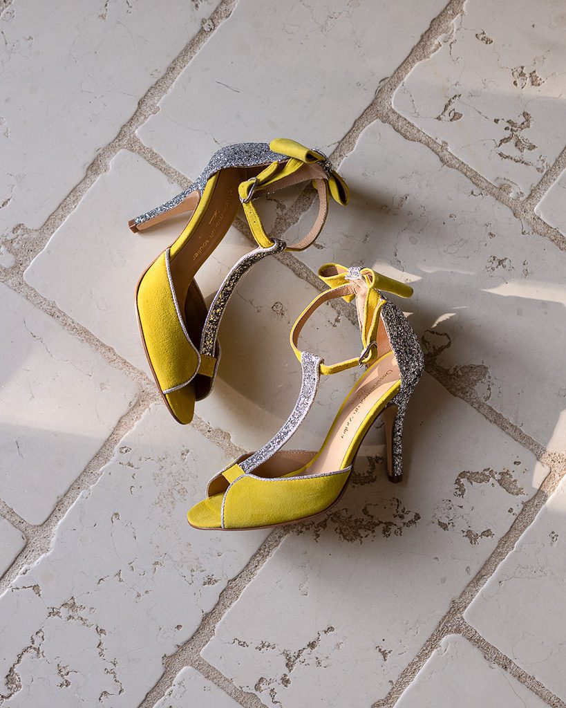 Dessine Moi Un Soulier Charlotte High Jaune sandales cuir