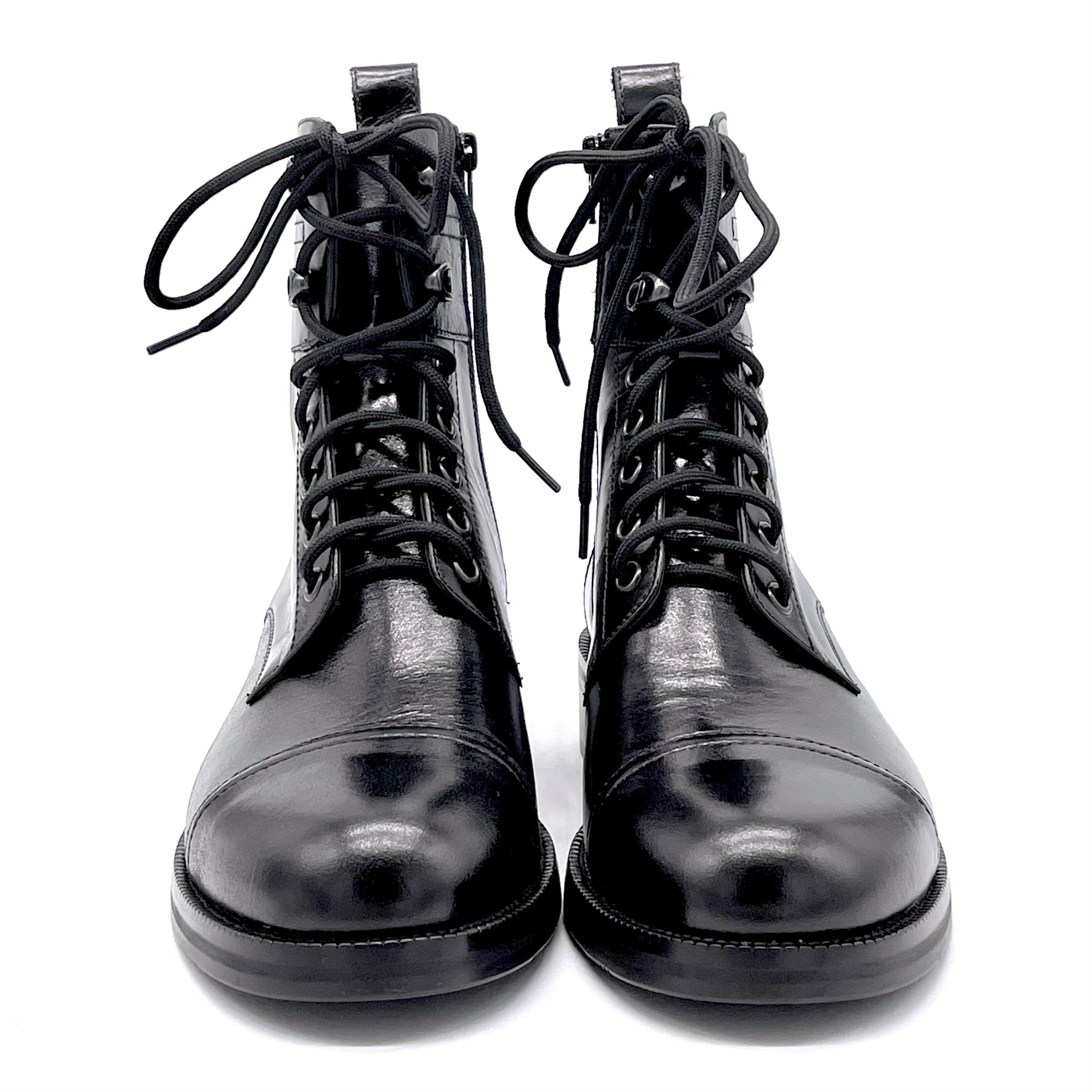 ELATA 51529 bottine cuir noir lacets talon 3,5 cm