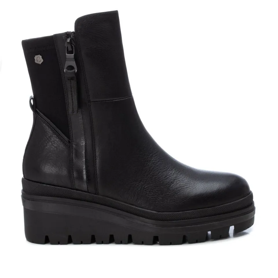 Carmela 16092401 bottine compensée cuir noir