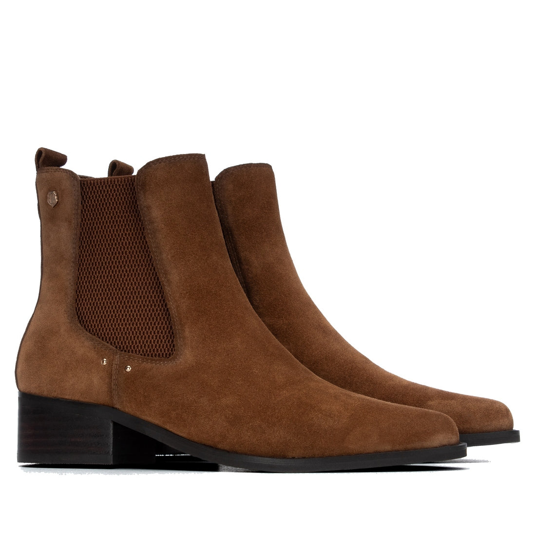 Carmela 16414303 bottines camel cuir talon bas