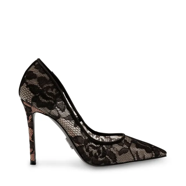 Steve Madden Evelyn-L escarpins dentelle noire talon 10,5 cm