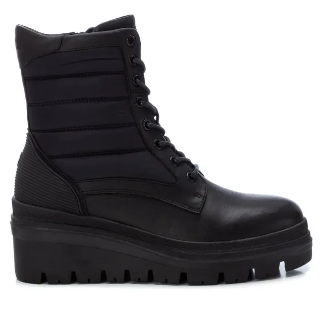 Carmela 16032501 boots cuir noir militaire