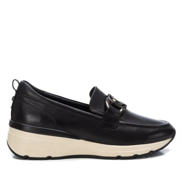 Carmela 16182201 mocassins femme noir cuir véritable
