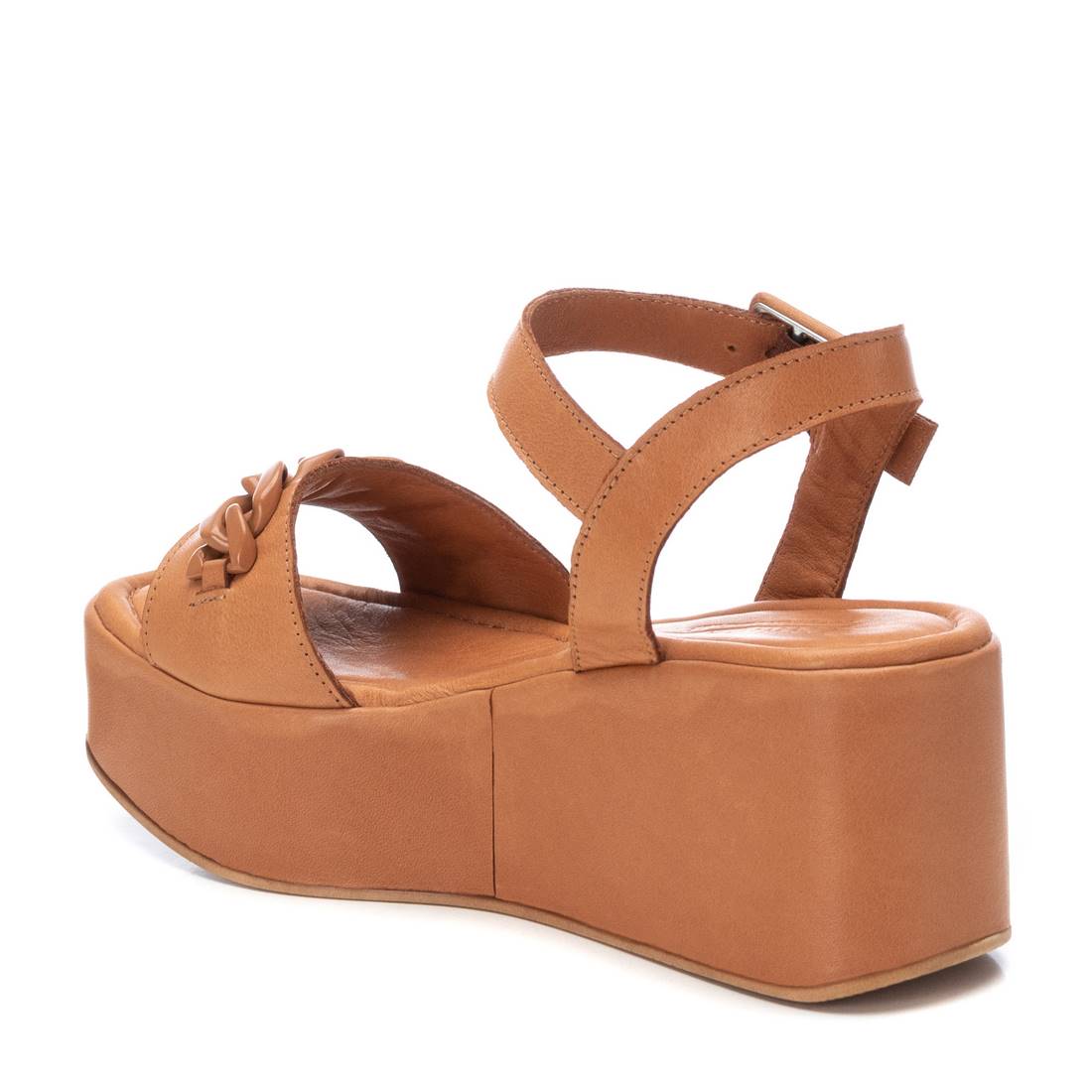 Carmela 16076902 sandales femme marron cuir compensées