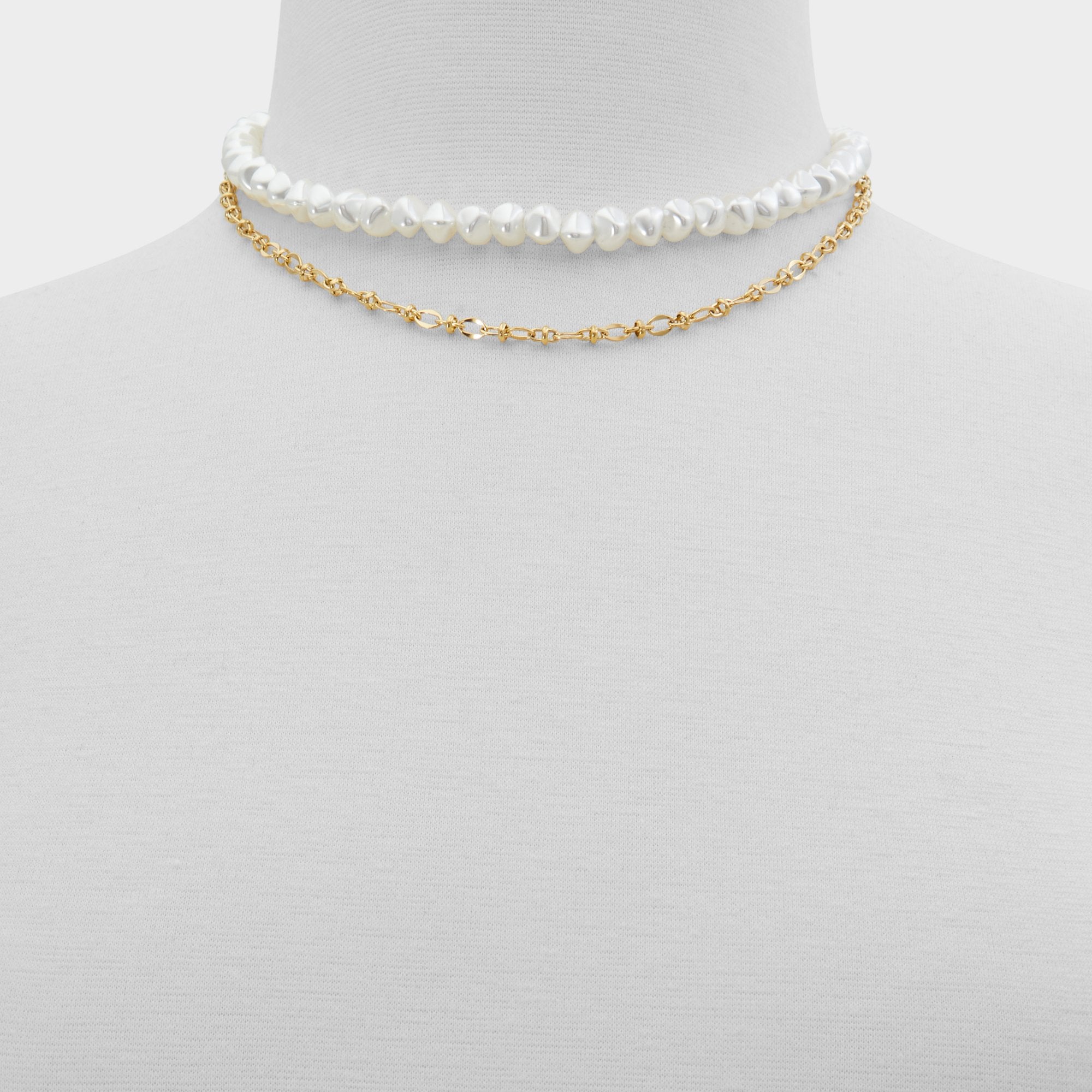 ALDO Loveclub collier double chaîne doré