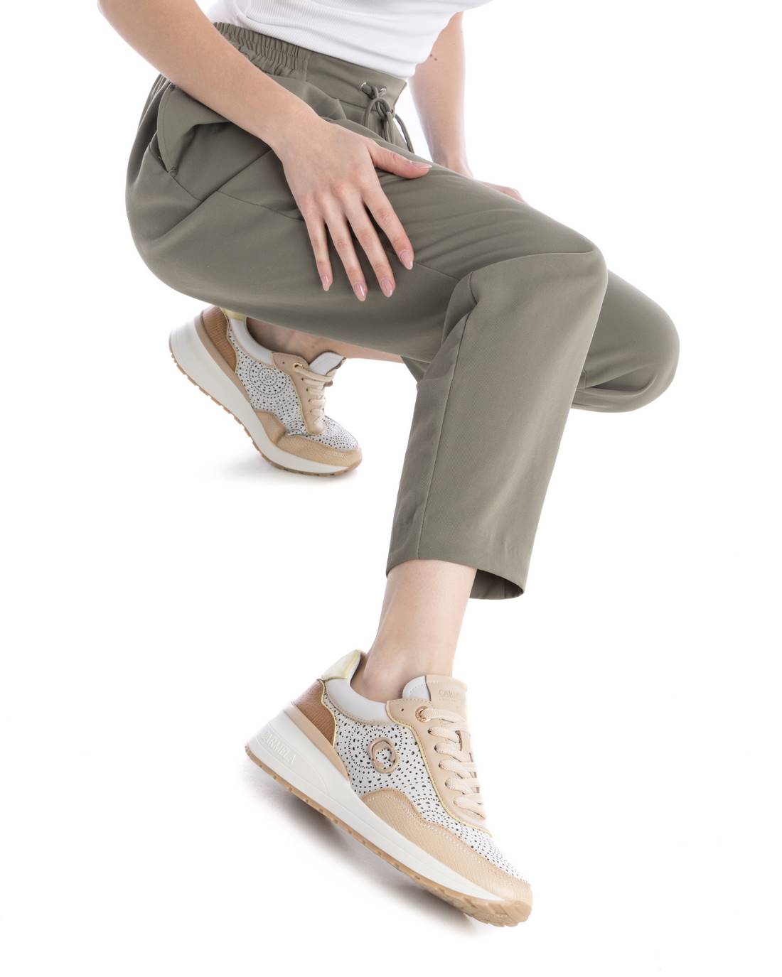 Carmela 16227202 chaussures beige cuir lacets