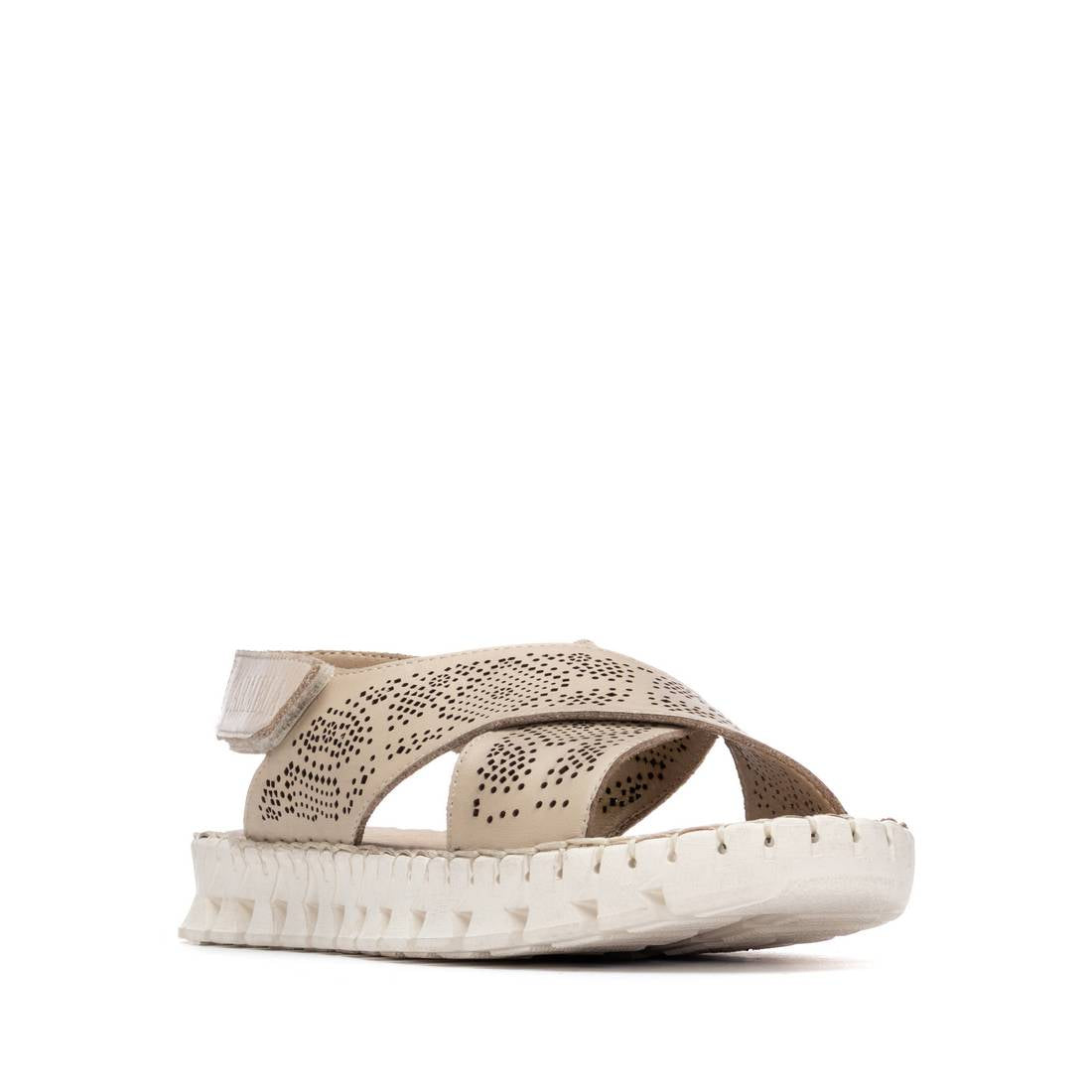 Carmela 16321601 sandales cuir beige scratch