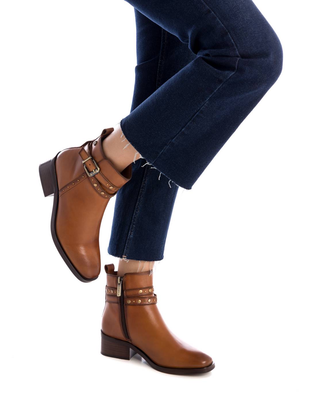 Carmela 16171302 bottine marron cuir talon bas