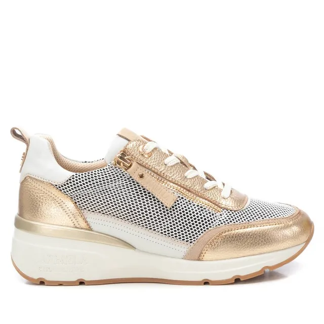 Carmela 16228302 baskets femme or cuir plat