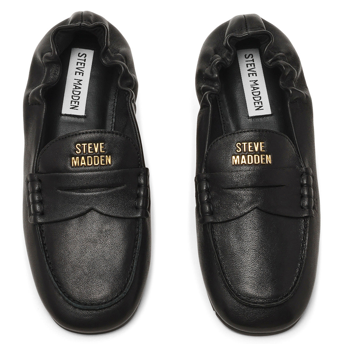 Steve Madden Newbury ballerine cuir noir sans lacets