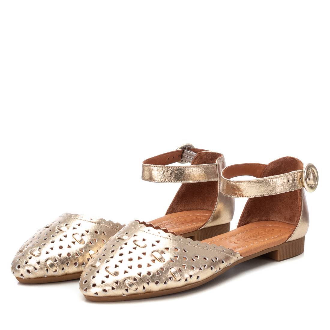 Carmela 16158006 ballerine femme cuir doré ajouré