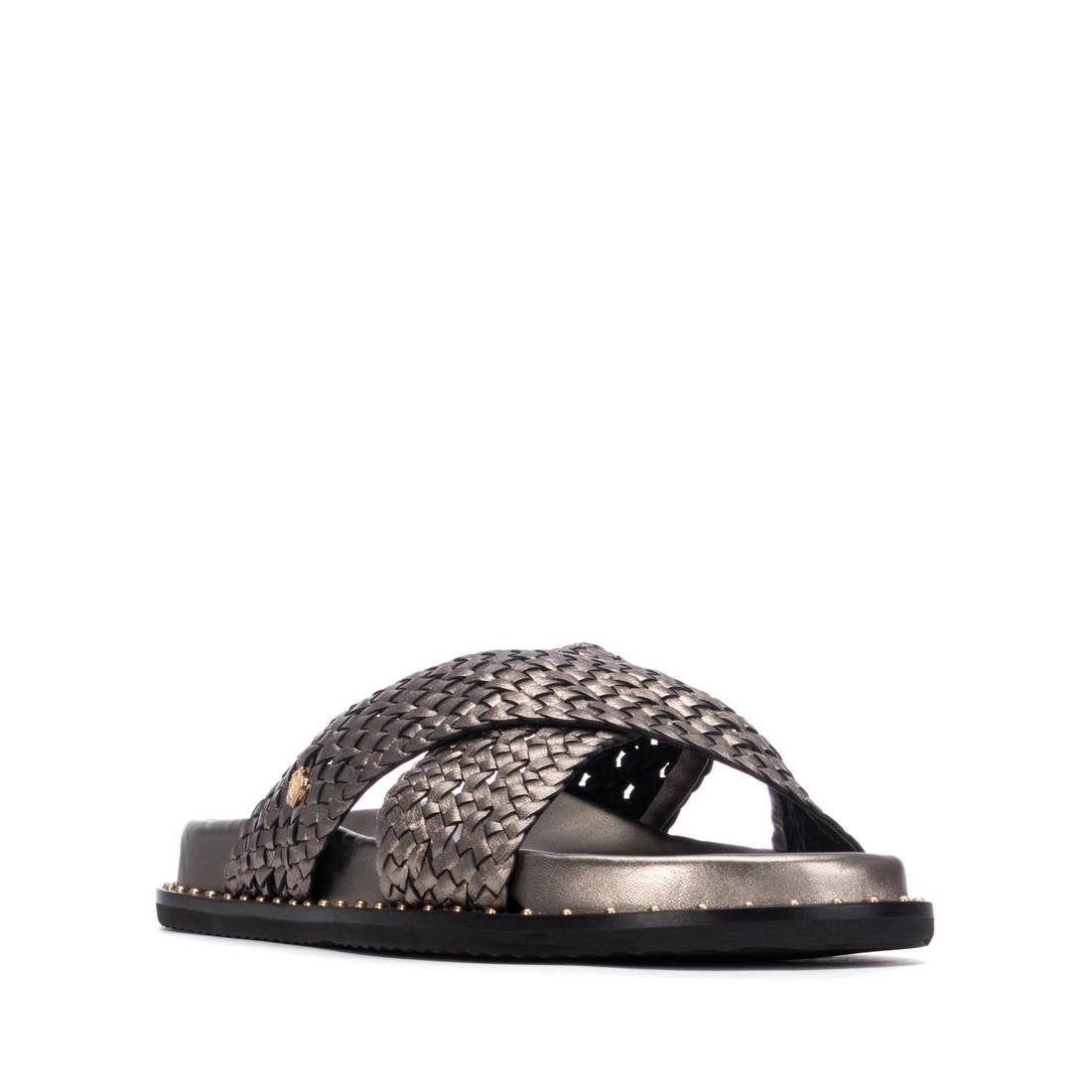 Carmela 16305302 sandale plate cuir gris