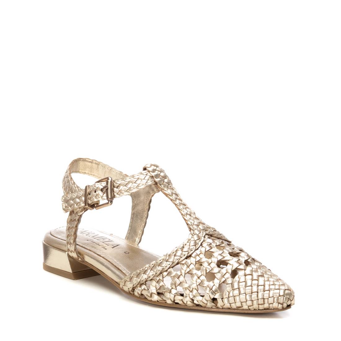 Carmela 16218401 ballerines dorées cuir tressé