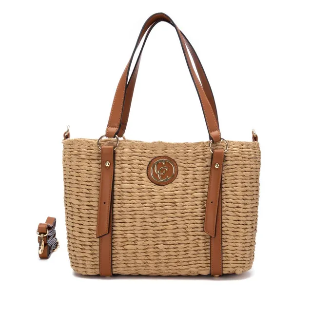 Carmela 18622102 sac raphia taupe bandoulière
