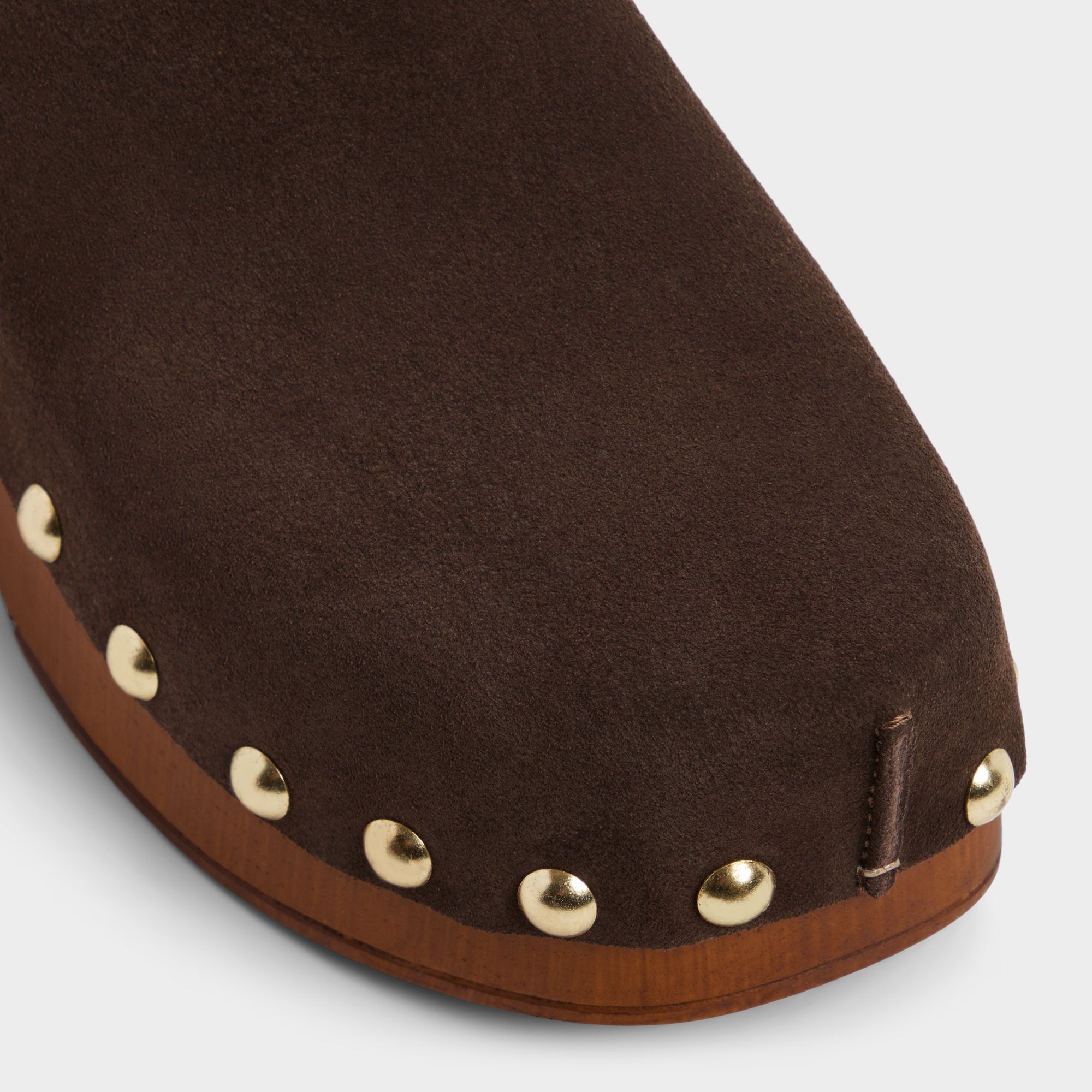 ALDO Tayloria mules suède marron talon bois
