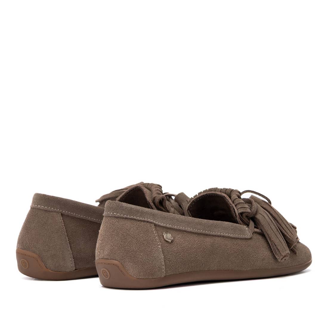 Carmela 16414602 mocassin femme cuir taupe plat confort