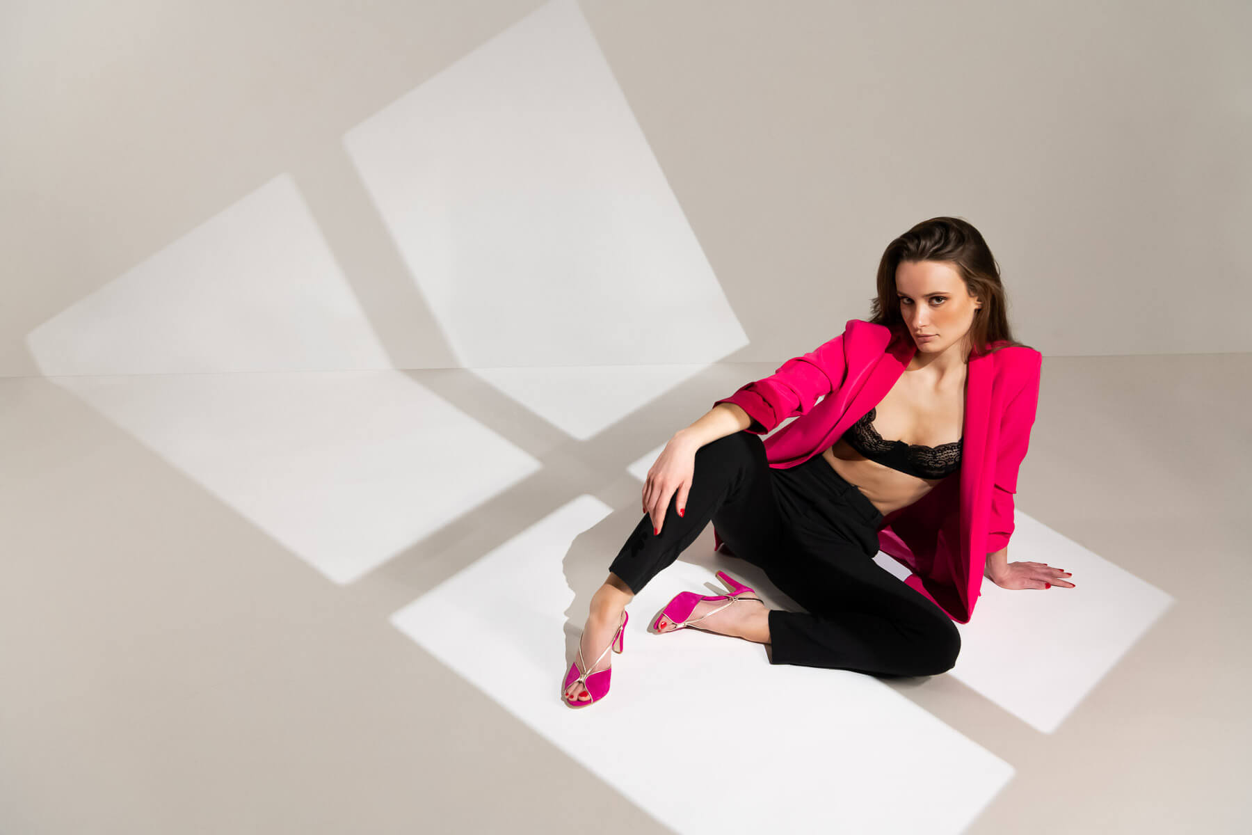 Coralie Masson Lolotte sandale rose fuchsia talon 7 cm
