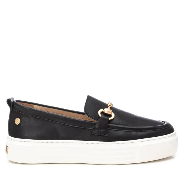 Carmela 16206501 mocassin femme noir cuir confort