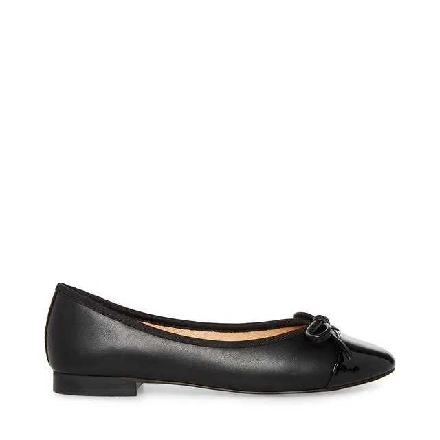 Steve Madden Ellison ballerine cuir noir nœud