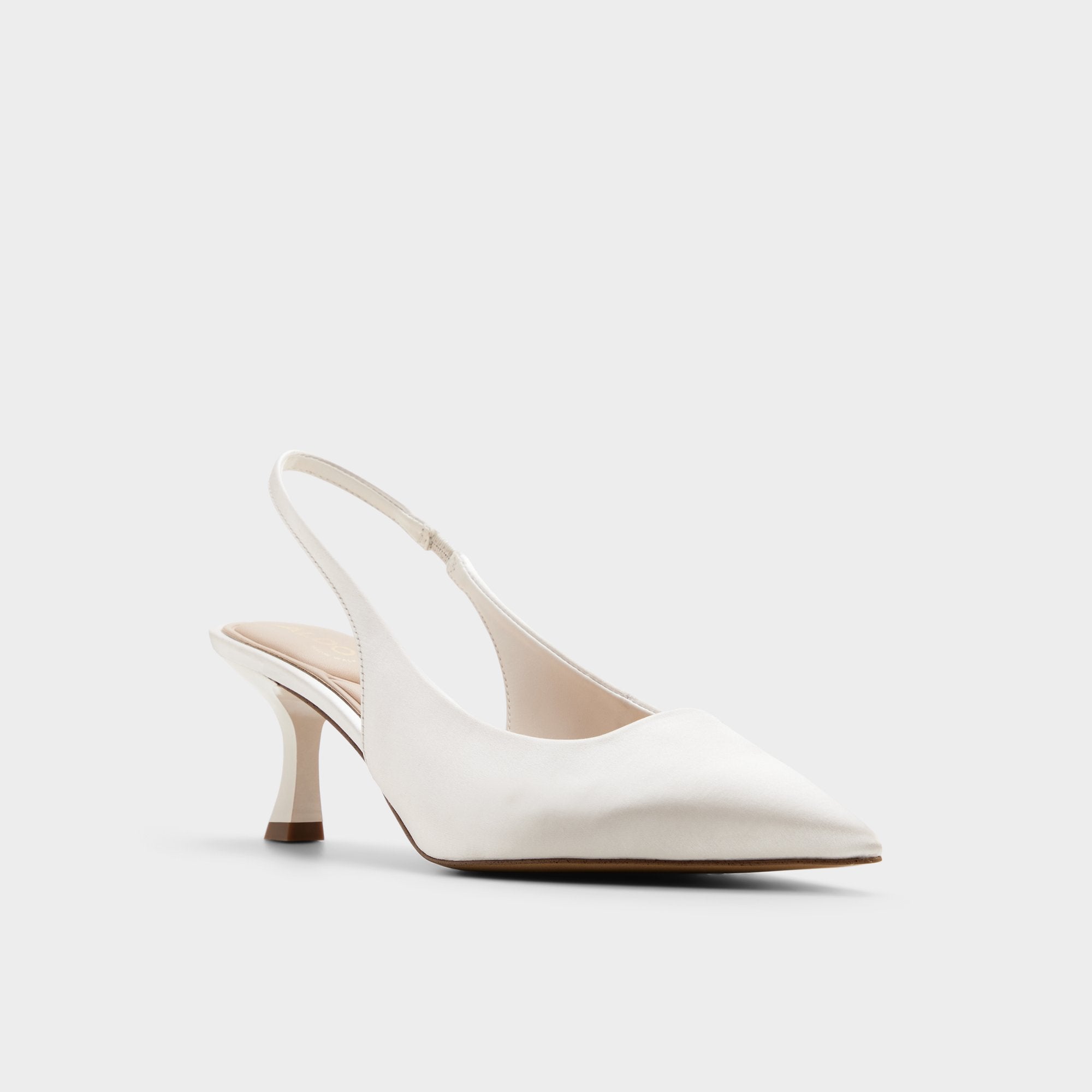 ALDO Kiarrah escarpins satin blanc petit talon
