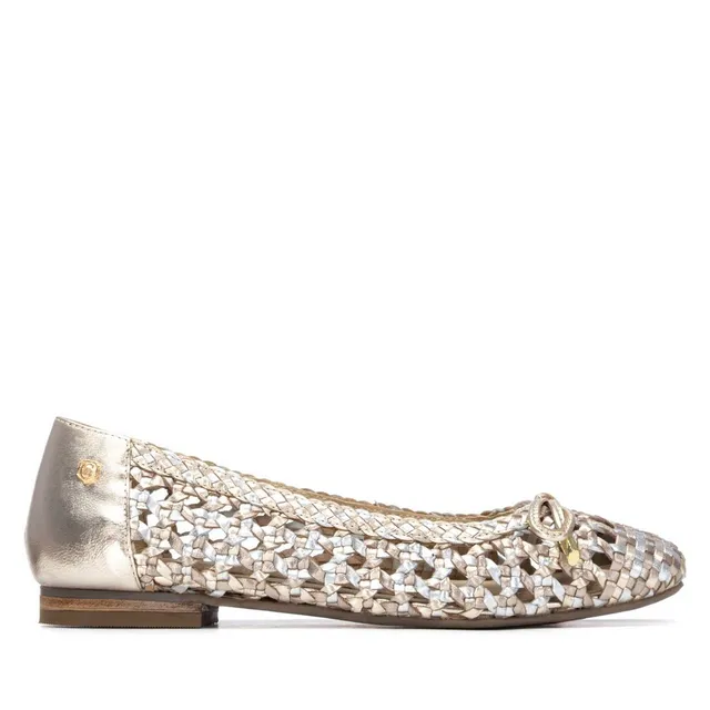 Carmela 16304601 ballerines femme or cuir tressé