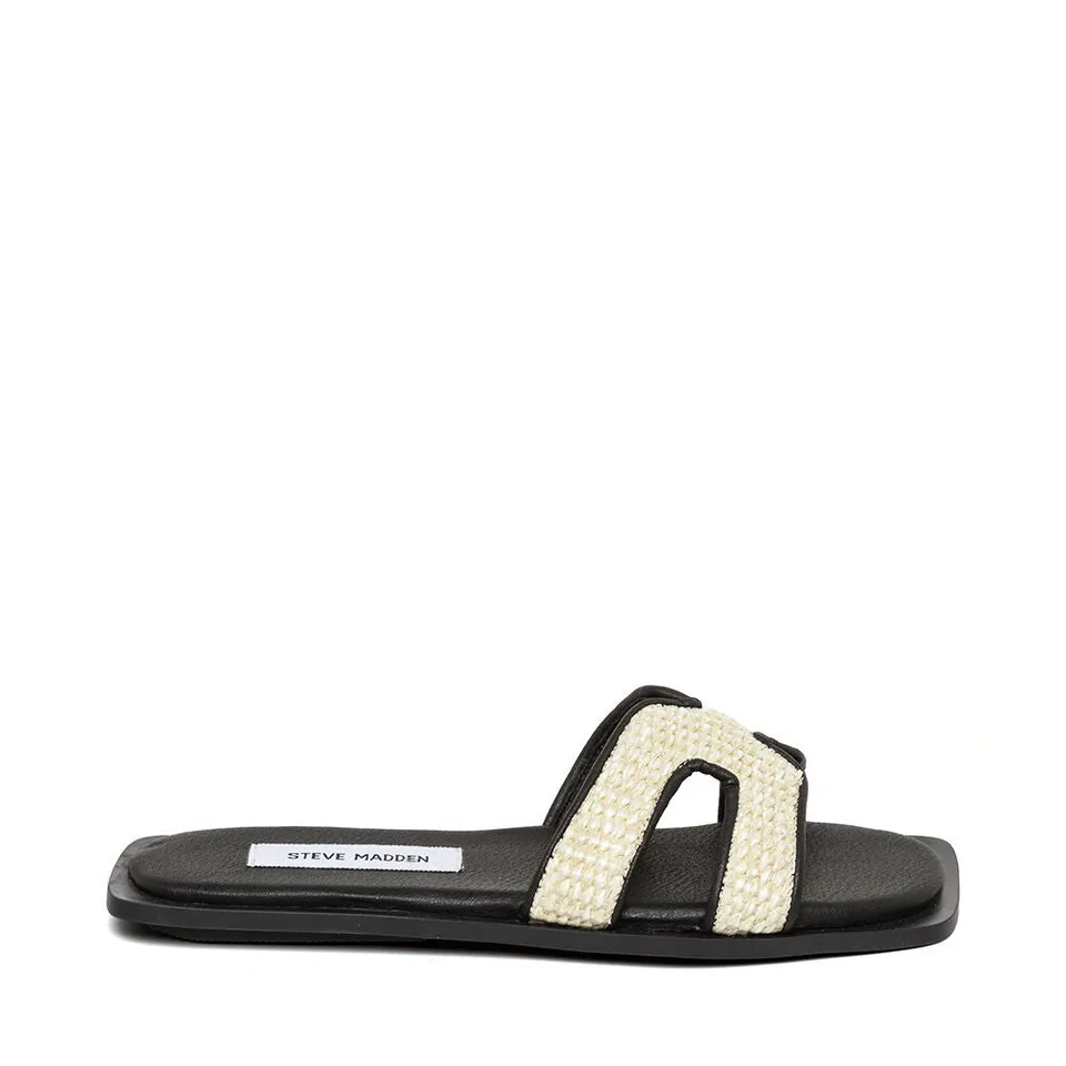 Steve Madden Sofia Slide claquettes femme naturel noir cuir