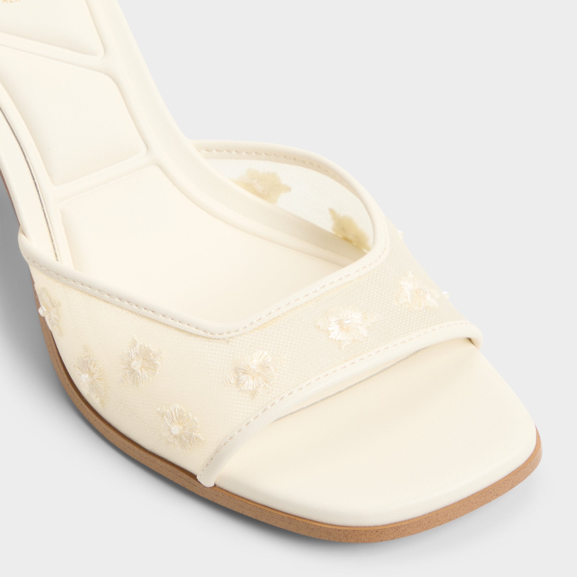 ALDO Lisarae mules talon bloc blanches mariage 38