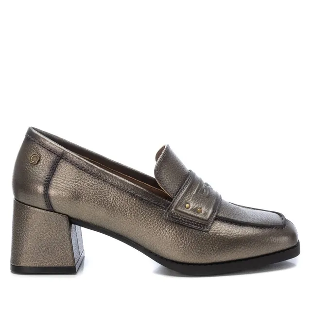 Carmela 16185304 mocassins femme gris cuir talon 5 cm