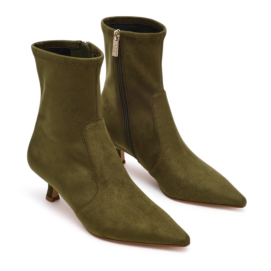 Steve Madden Checklist bottines olive tissu talon 3 cm