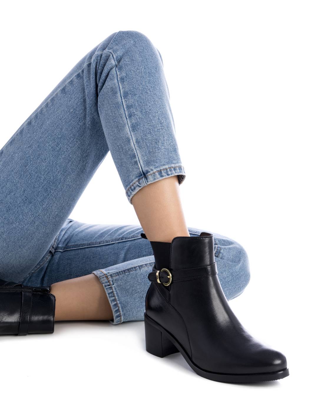 Carmela 16201902 bottines cuir noir talon 6 cm