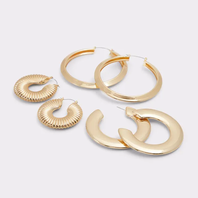 ALDO Escalier boucles d'oreilles créoles dorées