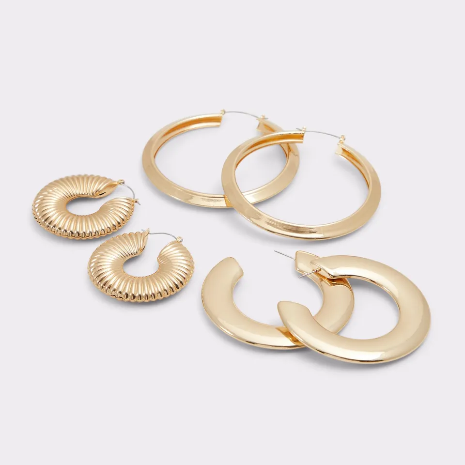 ALDO Escalier boucles d'oreilles créoles dorées