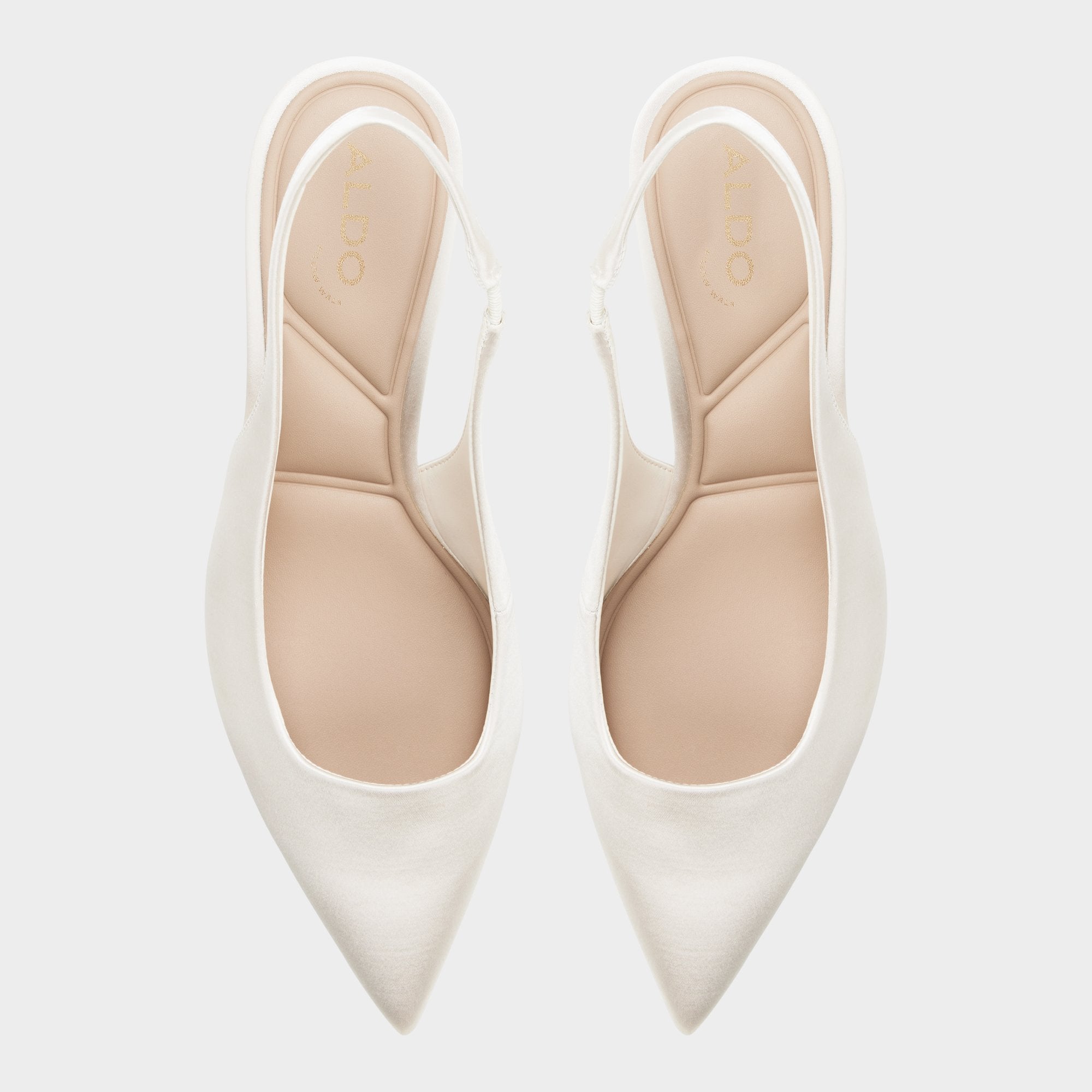 ALDO Kiarrah escarpins satin blanc petit talon