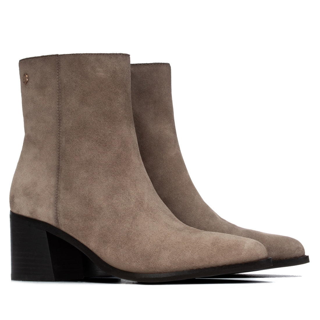 Carmela 16413402 bottines talon femme taupe daim